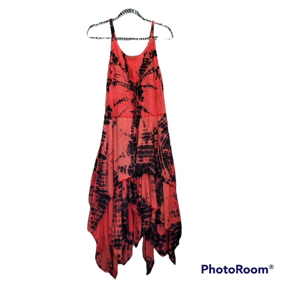 Saakas Dresses & Skirts - SAAKAS New Boho Waterfall Tie Die Dress